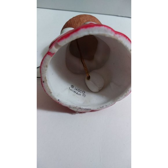 Vintage Jasco Teddy Bear Christmas Ornament Bell L'il Chimer Made In Taiwan - Picture 6 of 8